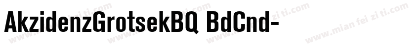 AkzidenzGrotsekBQ BdCnd字体转换